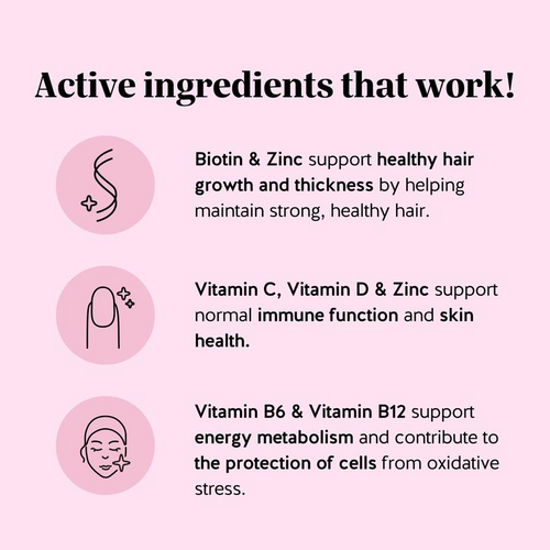 Biotin Gummies for Hair Growth, Skin & Nails